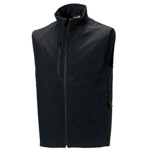 Russell Mens 3 Layer Casual Zip up Bodywarmer Soft Shell Gilet Vest Jacket / Bla